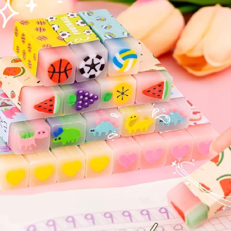 32/36 Stück Radiergummi Obst-Radiergummi Weicher Radiergummi Ästhetische Radiergummis Niedlicher Tier-Radiergummi Schulsachen