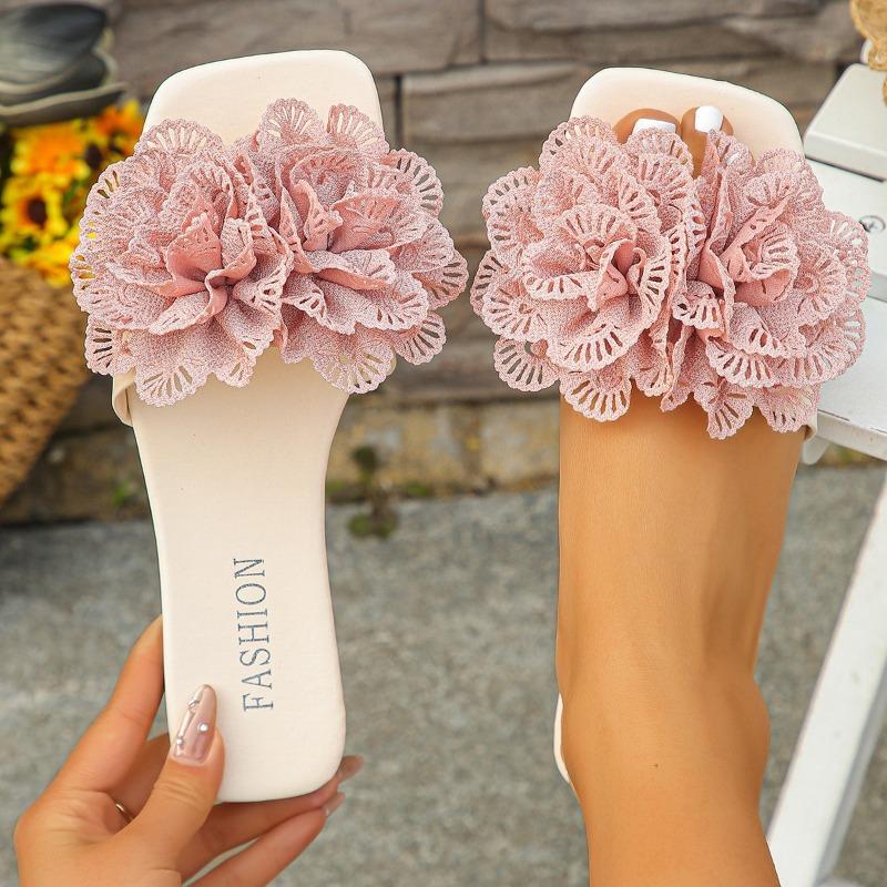 Fashion Designer Women's Elegant Slippers Flats Sandals Woman Soft and Comfortable Shoes Summer Fad Slides 2025 New Walking Soft