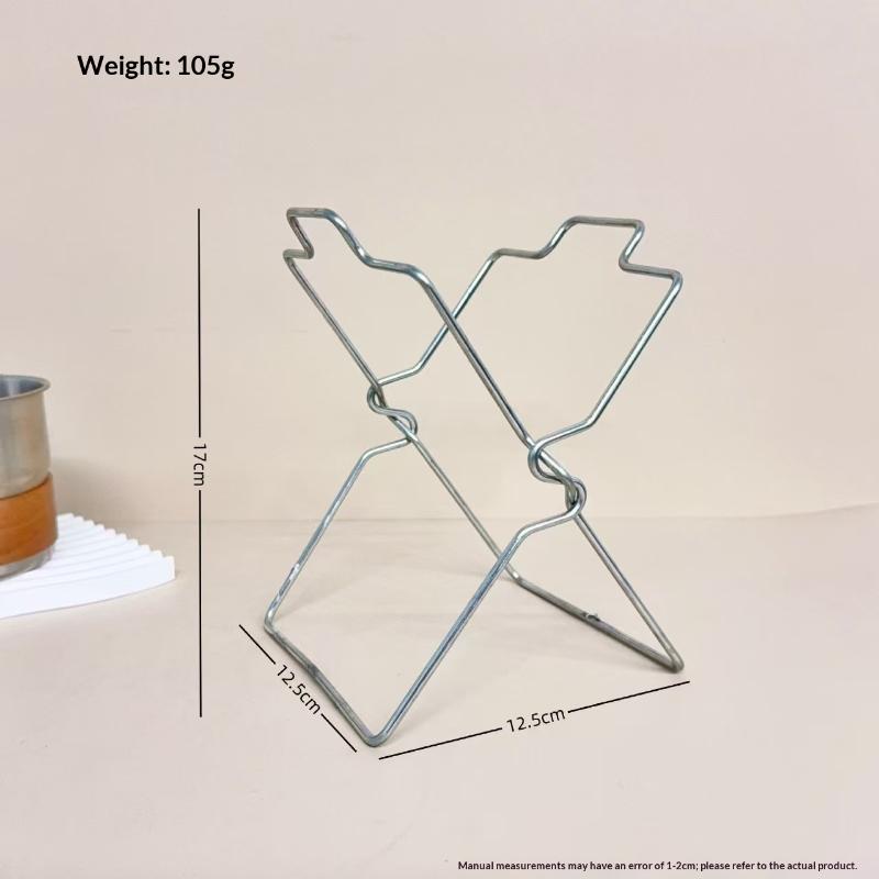 Collapsible Stainless Steel Garbage Bag Holder, Kitchen Countertop Trash Bag Support Rack, Portable Storage Organizer Stand