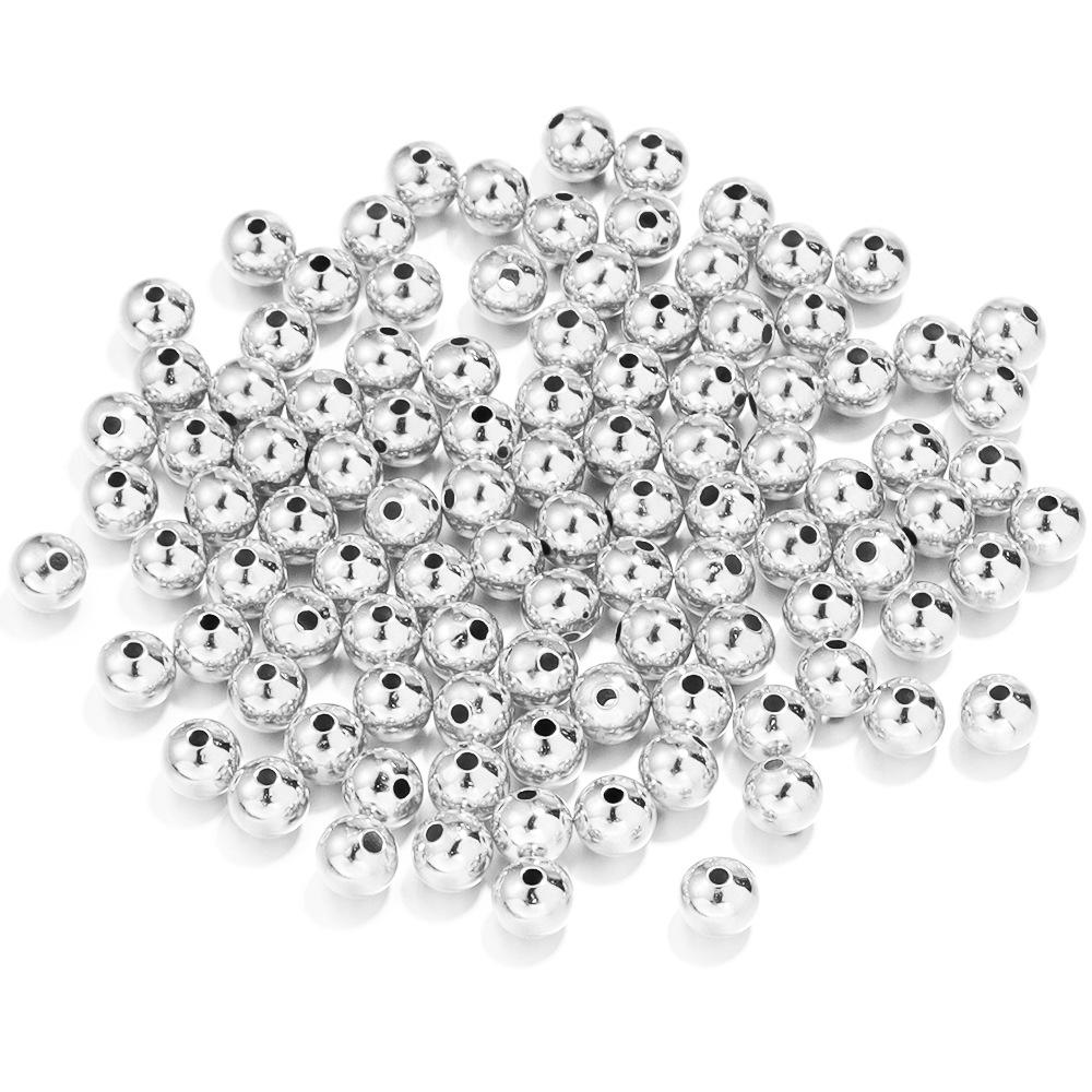 100 Vergoldete Kupfer Distanzperlen mit großem Loch, DIY Handgemachtes Schmuckzubehör