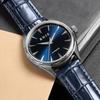 KNIS Automatic Watch for Sapphire 10 ATM Water Mechanical Deep Blue Leather (Nis) Japanese-made Men, Crystal, Resistance, Movement, Blue, Strap,