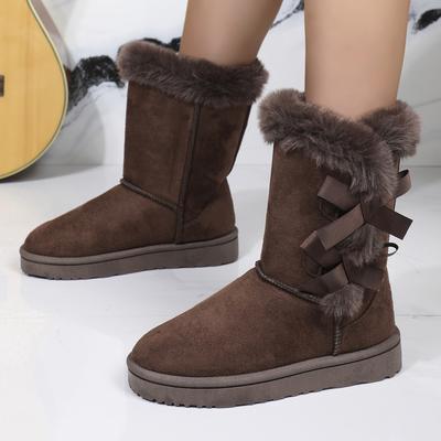 Damen Schneestiefel Plus Winter Neue Plateau-Stiefel Niedliche Damen Stiefeletten Runde Zehenschuhe für Damen