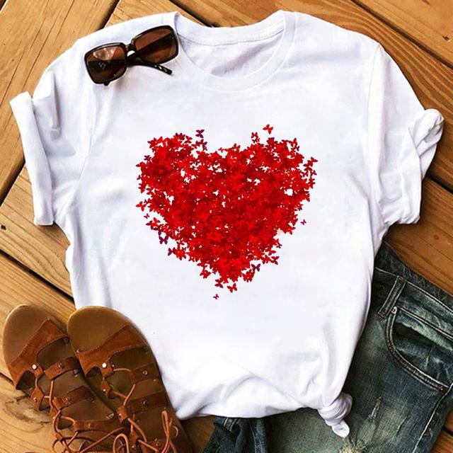 Fashion T Shirt Summer Casual Women Tshirts Tees Harajuku Korean Style Graphic Tops New Kawaii Short Sleeve Female T-Shirt