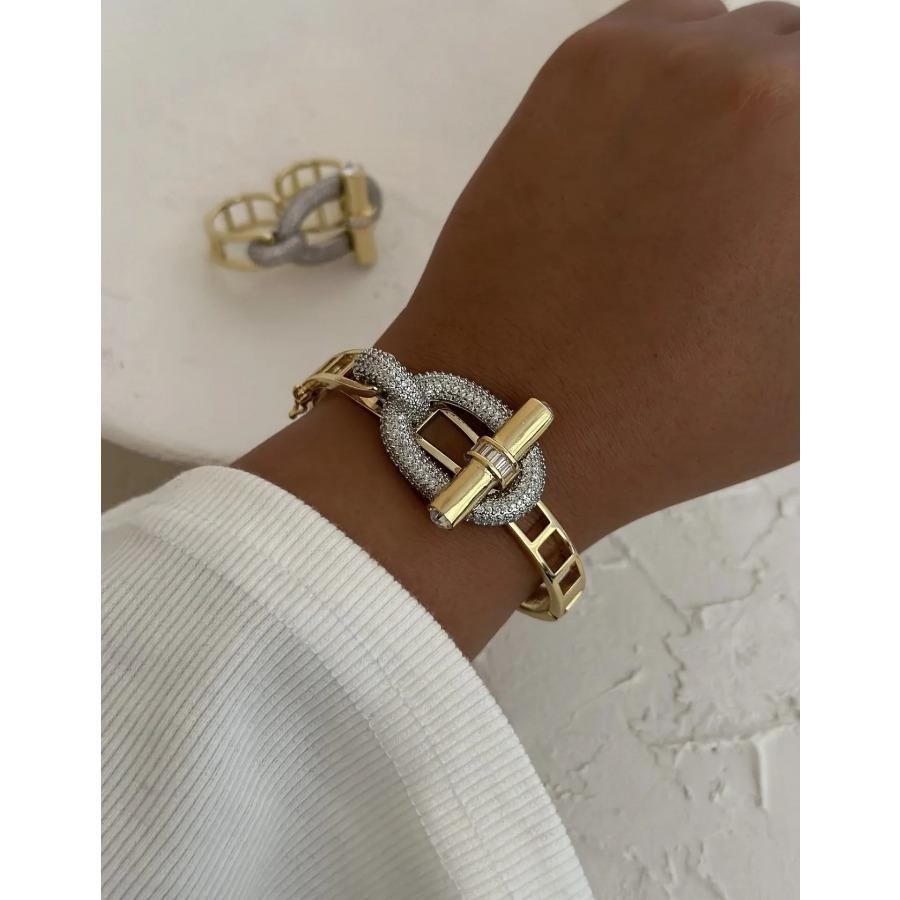 

Новые водонепроницаемые браслеты-манжеты с застежкой OT из кубического циркония, браслеты из нержавеющей стали, не тускнеющая бижутерия, подарок для женщин, заводские оптовые продажи