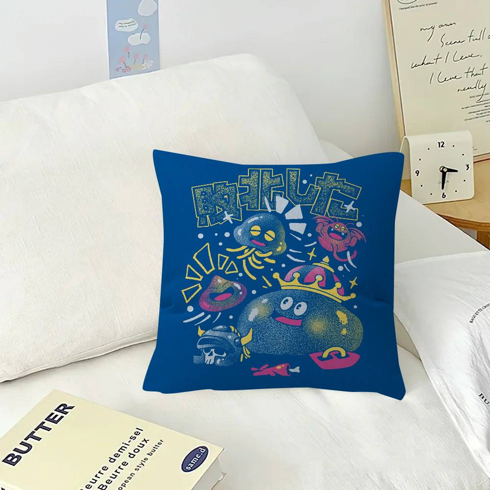 Cartoon Ddragon Quest Children Pillow Covers Cartoon Sofa Decorative Home Doublesided Printing Short Plush Cute Cushion Cover 30x30 cm