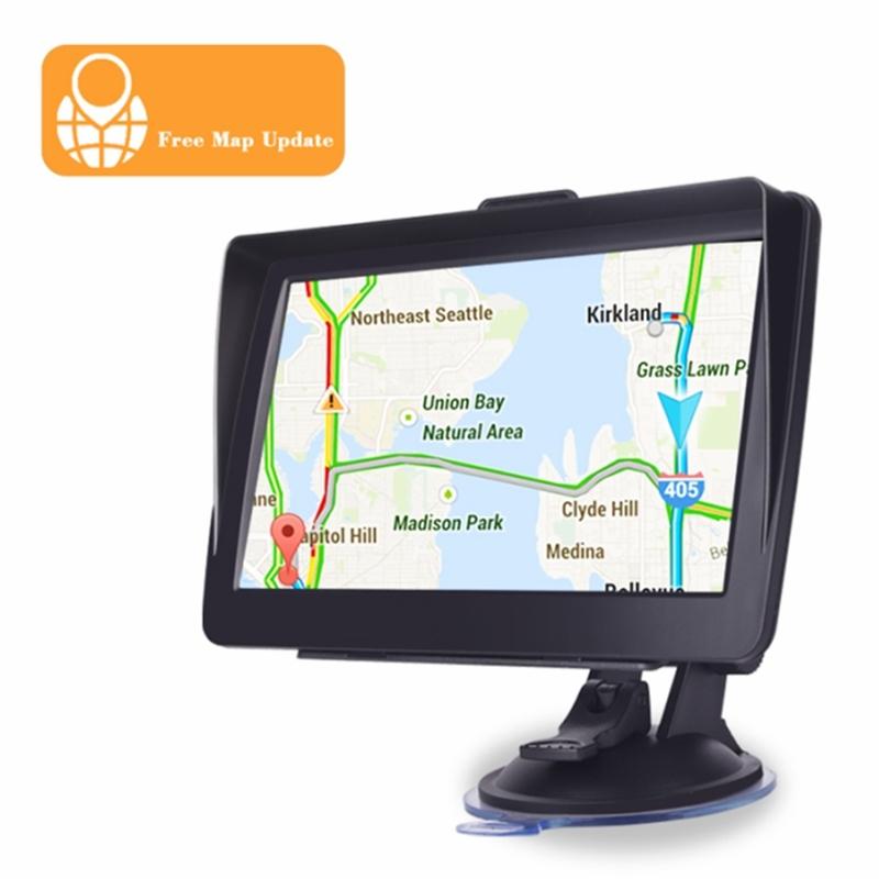 Car GPS Navigation System 7 Inch With Sunvisor 256 16GB Truck Sat Navigator FM Transmitter Free Maps