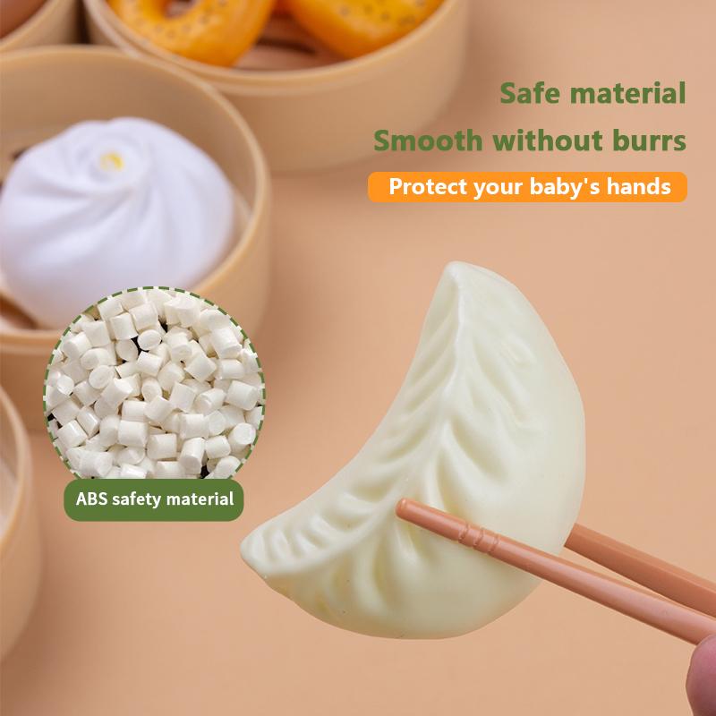 Simulations-Frühstück Kinder Rollenspiel Küchenspielzeug Miniatur gedämpfte Brötchen Knödel Chinesisches Essen Kinder Lernspielzeug