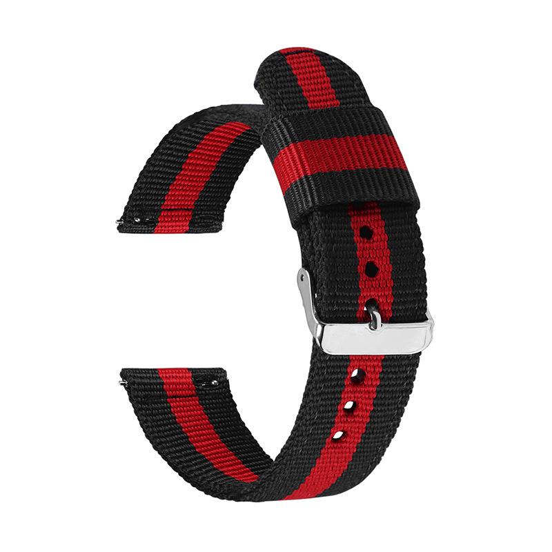 

Универсальный полосатый нейлоновый ремешок для часов из парусины Huawei Samsung с быстросъемным механизмом, 20 мм/22 мм. 20mm