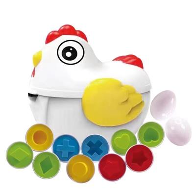 Hen Lays Eggs Baby Montessori Matching Shape Puzzle Toddler Board Games Sensory Preschool Learning Education Toy Smart Sorters