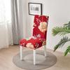 Stuhlhussen für Esszimmerstühle, elastisch, Blumenmuster, Stretch-Stühle, Schonbezüge, Sitzbezüge, Schutz, abnehmbar, für Hochzeit, Hotel, Küche