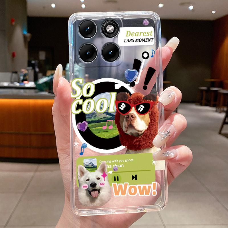 Etui Na Motorola Edge 70 Fusion Przezroczyste Luksusowe Modne Motyl Kwiaty Miękki TPU Silikonowy Pokrowiec Na Telefon dla Edge70 Fusion Zderzak