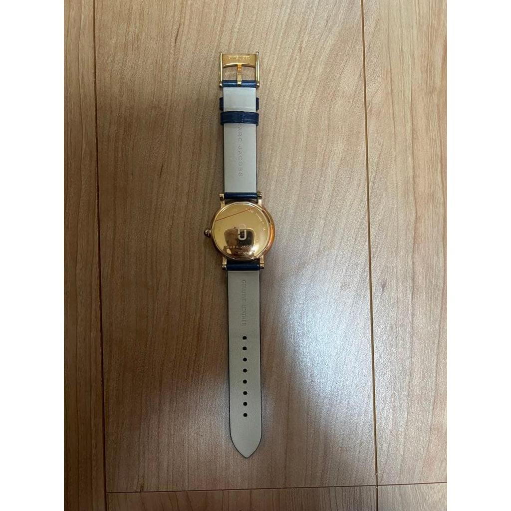 Used MARC JACOBS watch navy leather belt