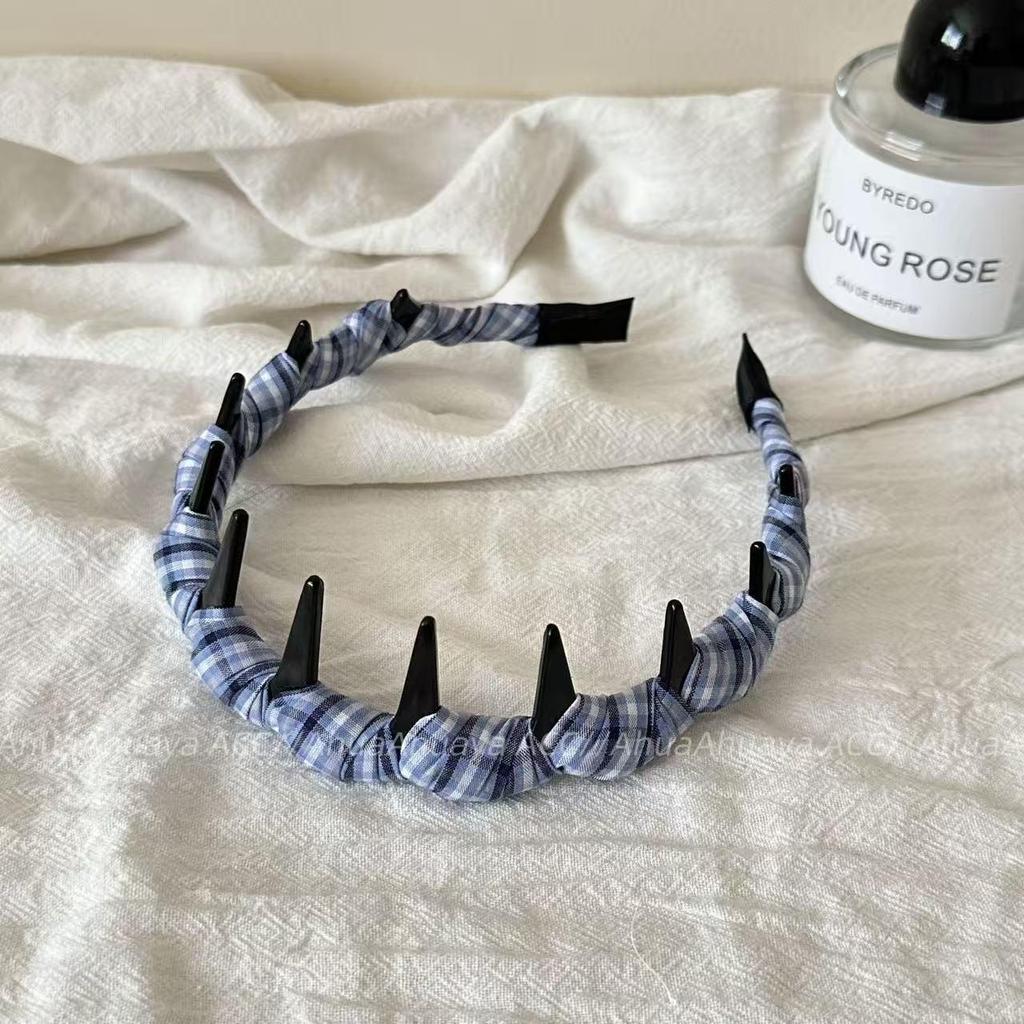 Korean Plaid Gingham Wavy Headband - Women's Versatile Fashion Accessory