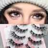 3D Silk Fiber Eyelash Extension Thick Cross Voluminous Lashes Woman's Fashion False Eyelashes