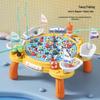 Children's Interactive Magnetic Fishing Toy with Lights & Music - Large Rotating Table for Early Education and Parent-Child Play