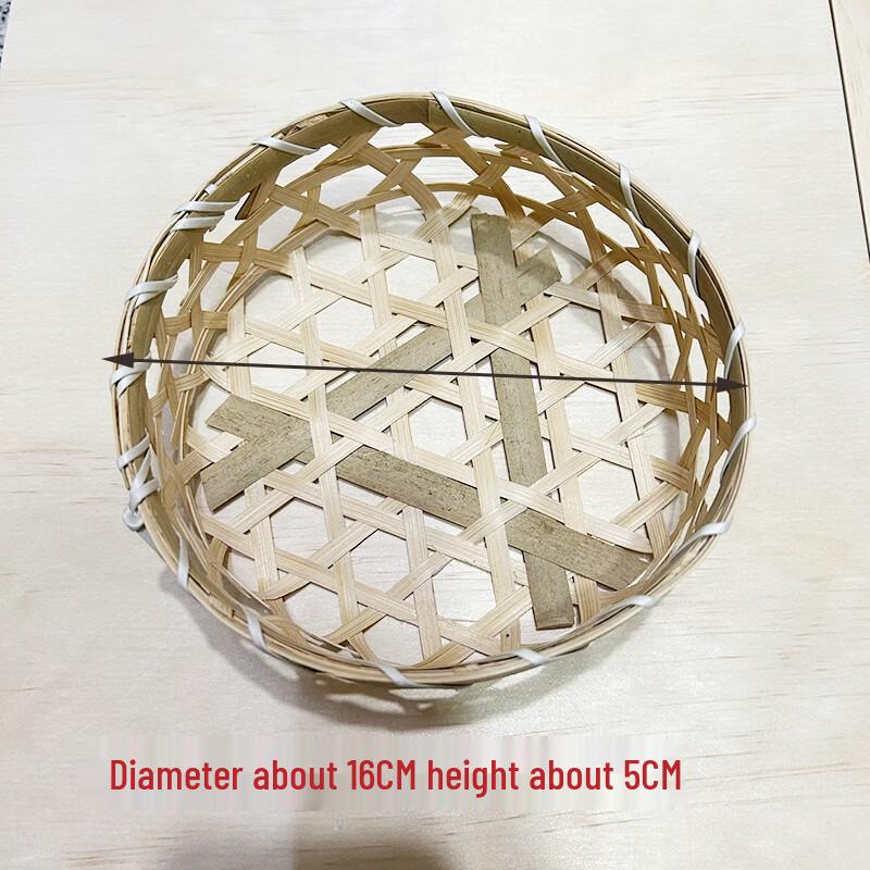 Handwoven Bamboo Round Tray Set (10-pack)