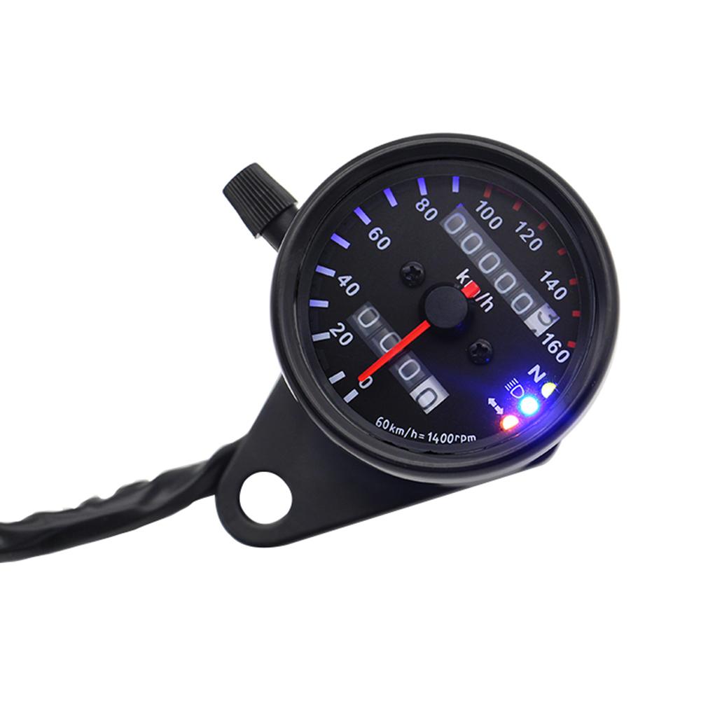 Hot Sale Motorcycle Speedometer Delicate Design Retro 12V Motorcycle Speedometer Odometer with Neutral Gear Headlight Indicator