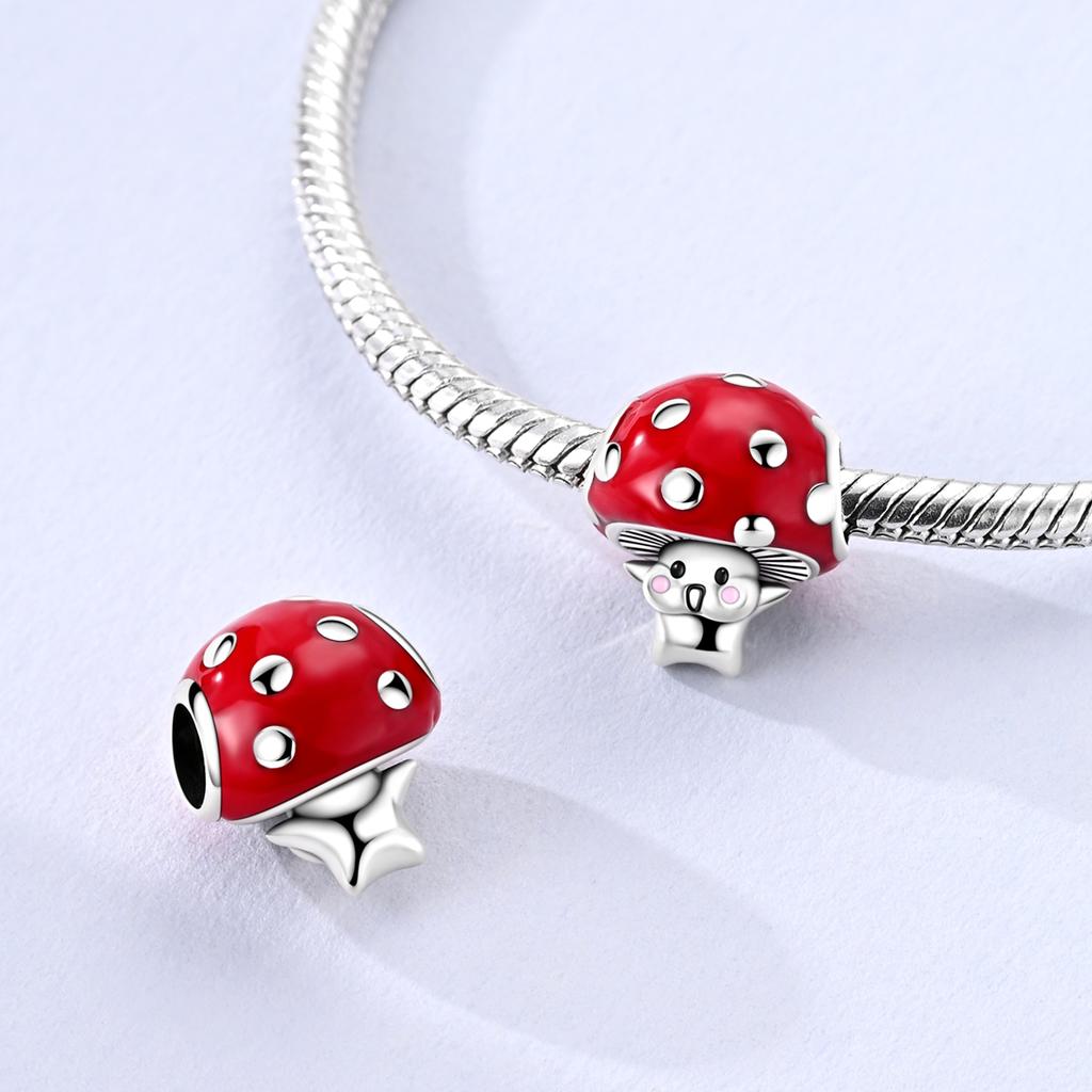 Copper Charm Bead Fit Original Bracelet Making Mushroom Whale Shark Dice Pendnat For Woman Jewelry