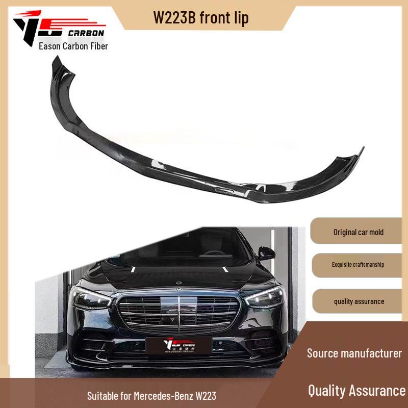 2021 Mercedes-Benz S-Class W223 Brabus Style Carbon Fiber Front Lip Spoiler