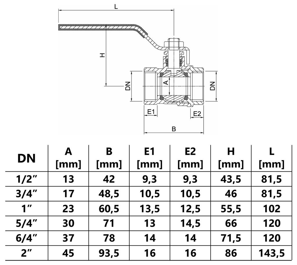 Water Ball Valve 1"" Gw/Gw