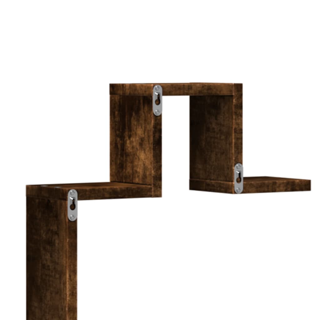 Wall Shelf Smoked Oak 104.5 X 10 X 43 Cm Engineered Wood