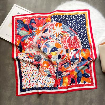 90cm Travel Sunscreen Versatile Large Square Scarf Shawl Headscarf Neck Protection Scarf Decoration For All Seasons