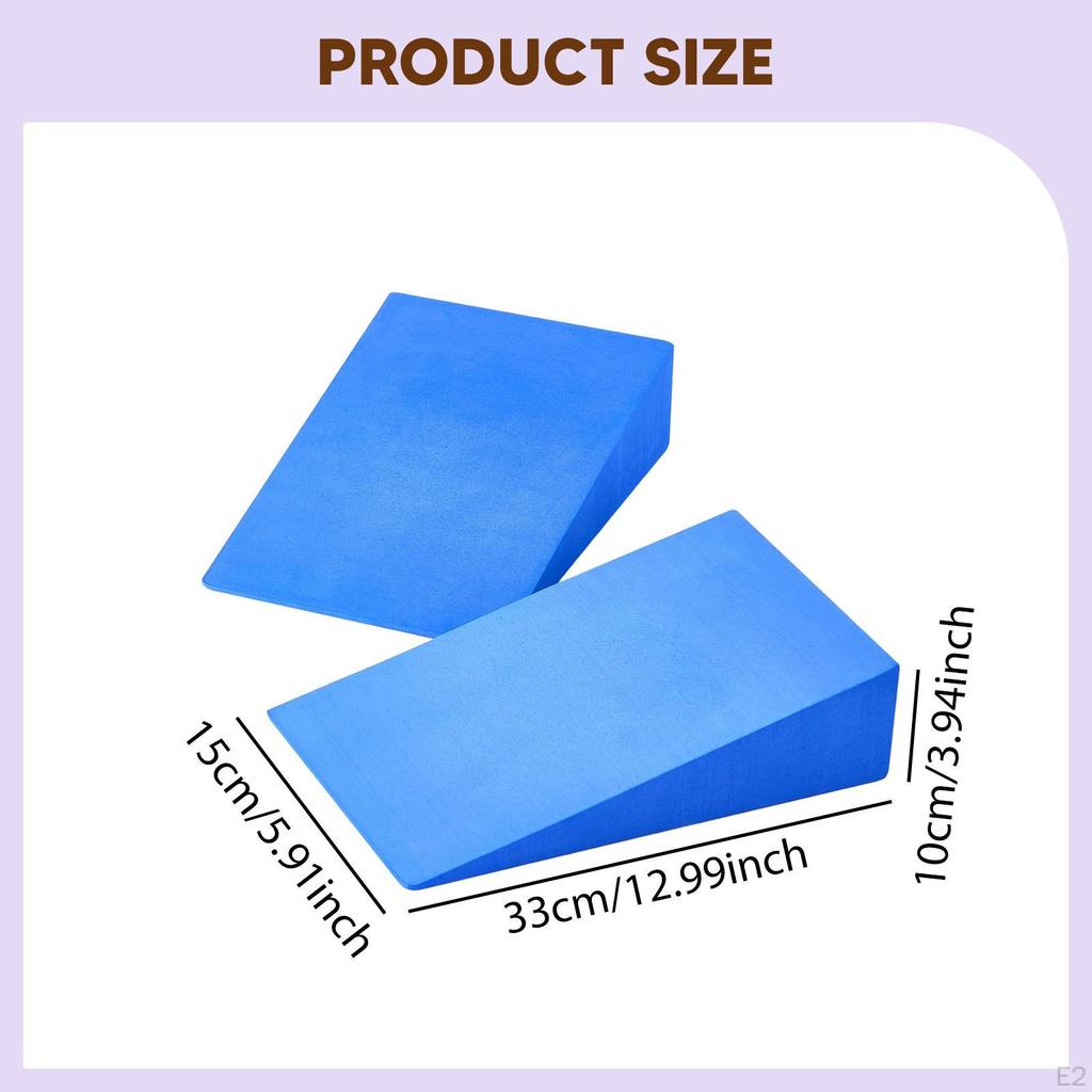 2 Pieces Squat Wedge Blocks Foam Wedge, Anti Slip, Incline Boards Calf Stretching for Yoga Heel