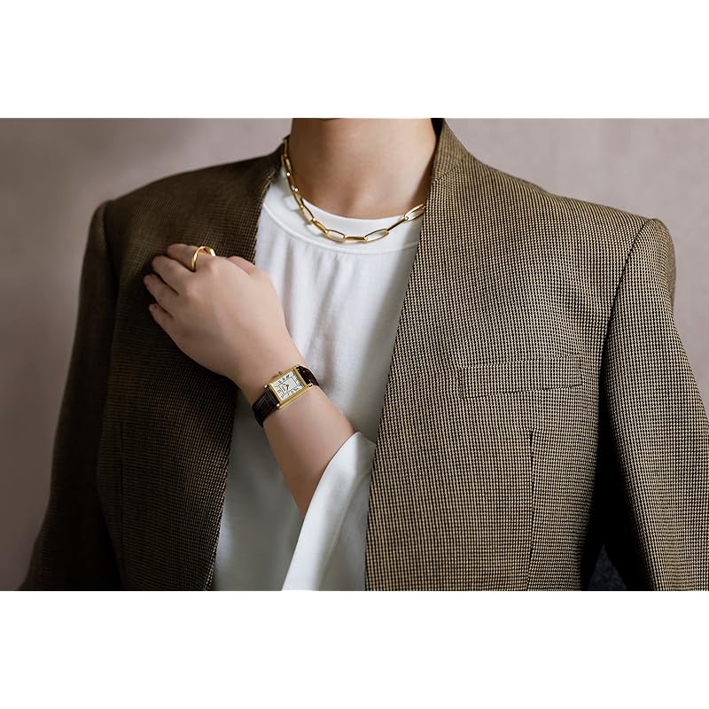 [Seiko Watch] SEIKO SELECTION SSEH002 Women's Watch, Battery-Powered Quartz, Nano Universe Collaboration, Square Shape, Brown/Yellow Gold Dial, Light