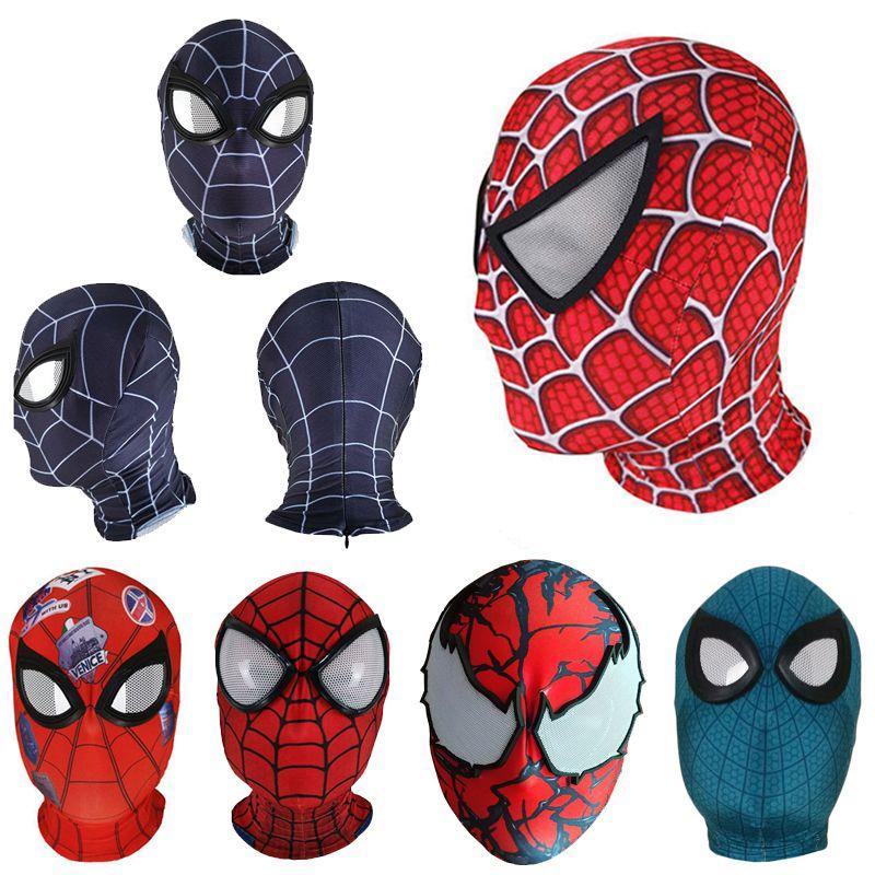 Spiderman Miles Morales Elastisk Mask Huvudskydd Kostym För Vuxna Cosplay-entusiaster