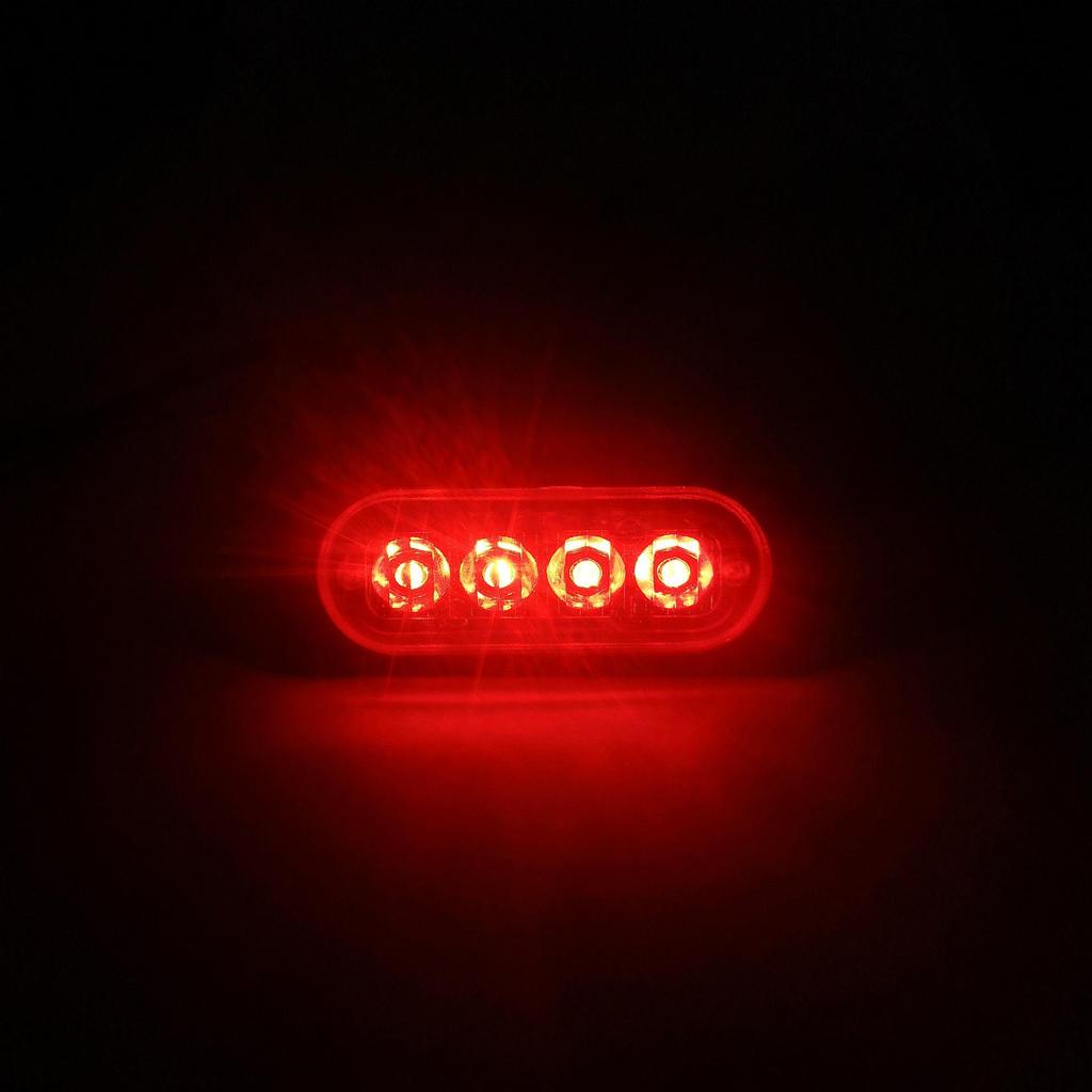 Ultra-Thin High-Brightness LED Car Warning & Running Lights - 12-24V, Always On with Turn Signal Function