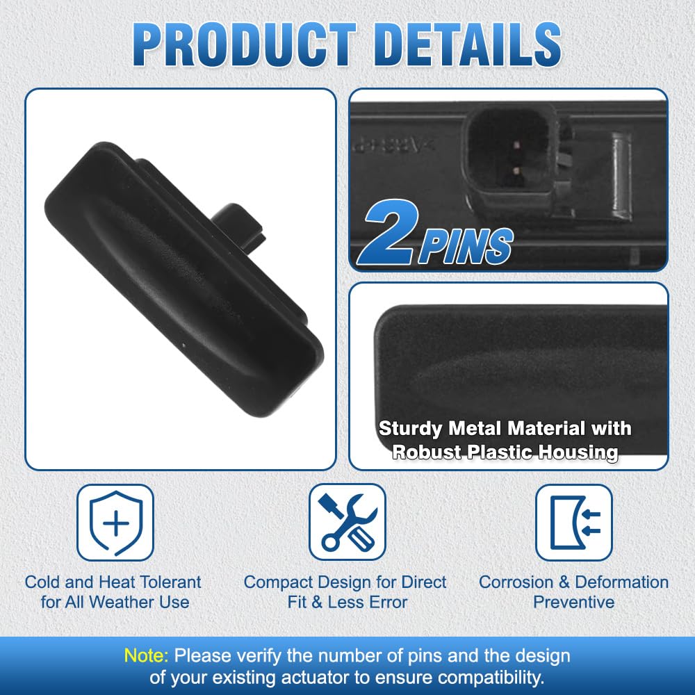 Riloer Trunk Release Switch, 1PC Car 2 Pins Trunk Opener Switch Button, Tailgate Release Button Compatible with Hyundai Elantra GT Base 2.0L L4 - Gas
