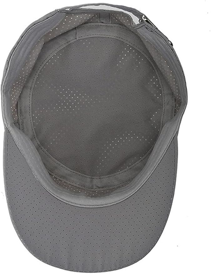 HABERI Mesh Work Solid Stylish for Perfect for Outdoor Sun Military One Size Fits Simple Short Brim One Light Cap, Color, Breathable, Men, Activities,