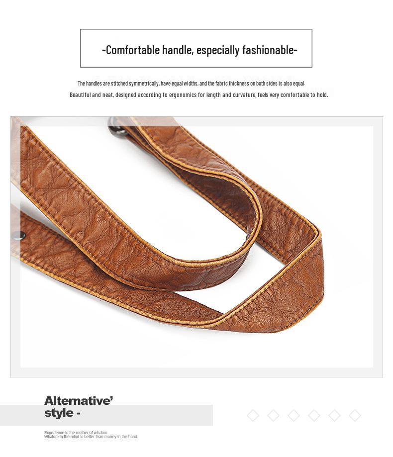 Women's Retro Soft Leather Shoulder Bag - Small Square Crossbody for Middle-aged and Elderly