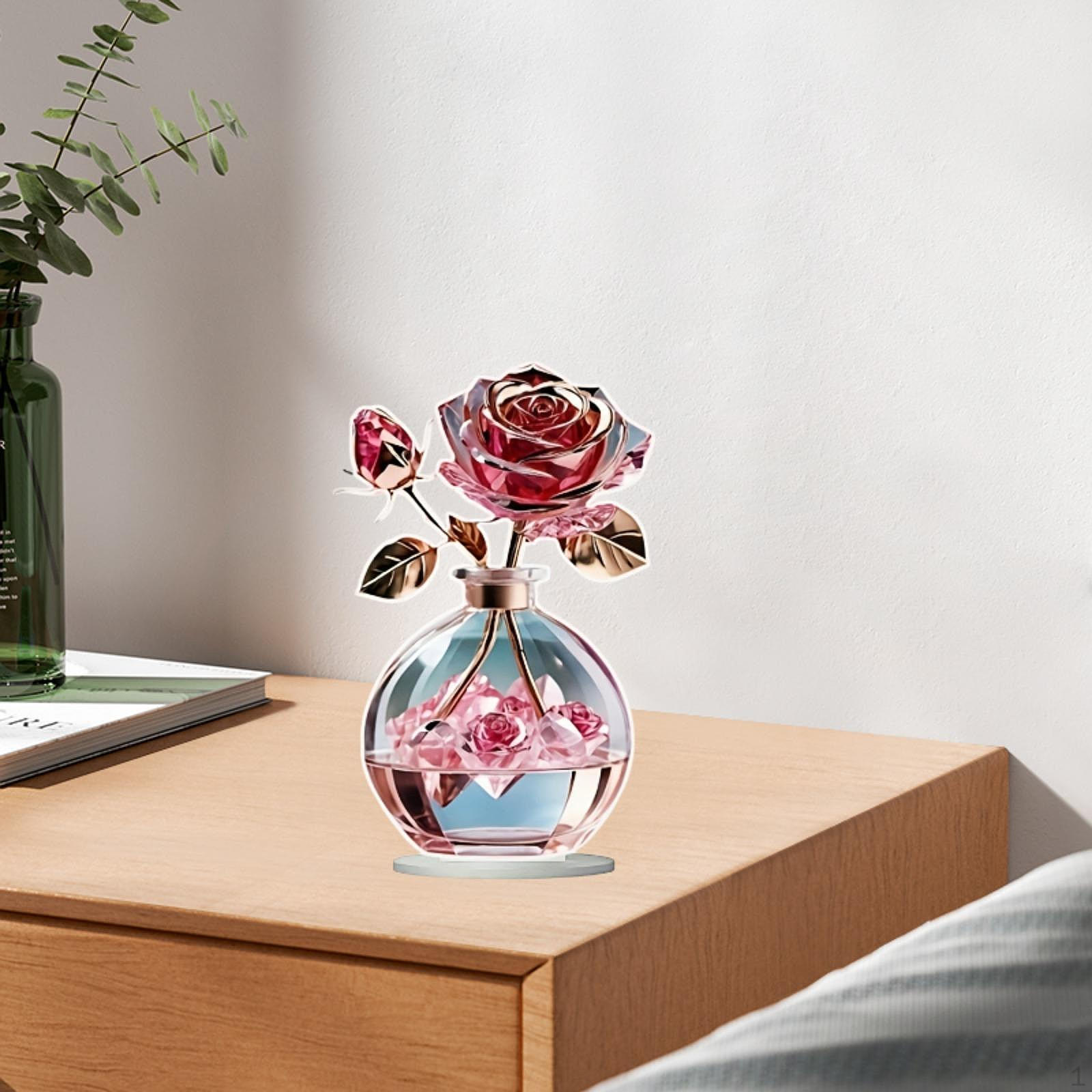 

2D Акриловая Тарелка с Цветочным Узором для Украшения Стола Style D