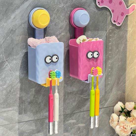 კბილის ჯაგრისის დამჭერი კედელზე დასამაგრებელი ორგანიზატორი სათავსოთი, დიდი დატვირთვით, მარტივი დასაყენებელი, საწოვარა კბილის ჯაგრისის საკიდი