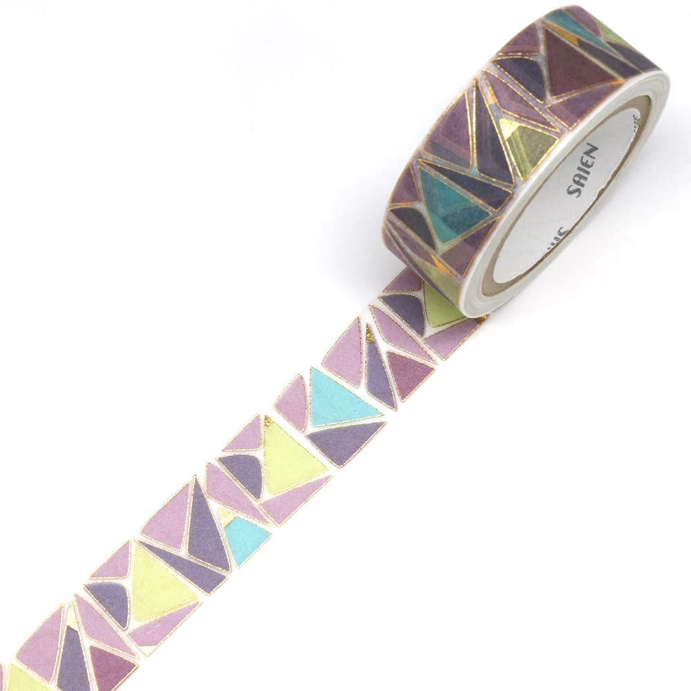 Kamiiso Sangyo Japanese Washi Masking Tape in 15mm x 7m Stained Glass Made Japan SAIENUR-3046