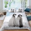 Penguin Duvet Cover Set Cartoon Bedding Girls Adult Single Twin Queen Size Soft Comfortable Duvet Cover Pillowcase