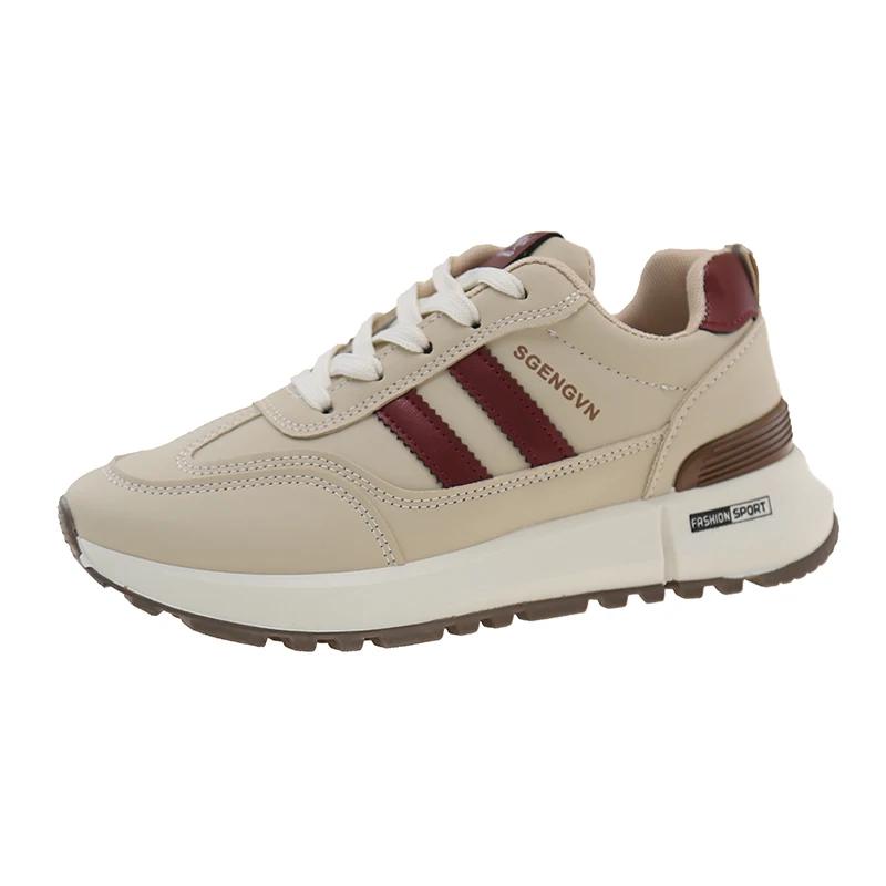 Luxury Brand Flat Casual Shoes Women's Leather Shoes Letter Printed Breathable Comfortable Fashion Breathable Running Footwear