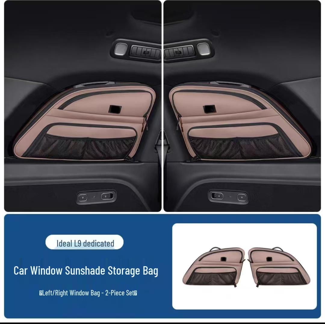 

Ideal L9 Side Window Storage Bag with Sun Protection & Suction Cup Mount, Non-Destructive Installation, Oxford Cloth