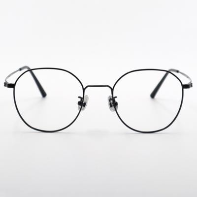 Aloeyewear [ALO BASIC] AL8203 0909M Milde quadratische schwarze Metallbrille