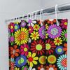 Cortina de Ducha Floral Brillante Decoración de Baño Moderna Para Hogar Cocina Baños Tela de Flores Colorida Colgante de Pared Impermeable Cort