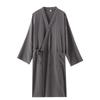 Unisex Pure Cotton Japanese Tie-Up Kimono Pajamas and Gauze Bathrobe for Homewear and Sauna