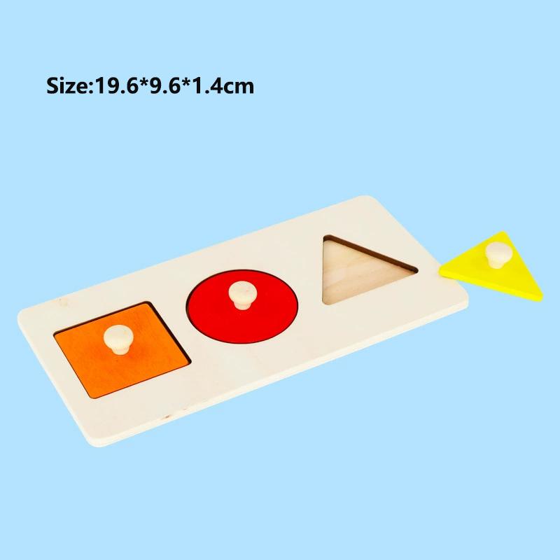 Kid Montessori Educational Multiple Geometric Shape Color Sorter Puzzle Wooden Board Puzzle Game Toys for Children Baby Gifts