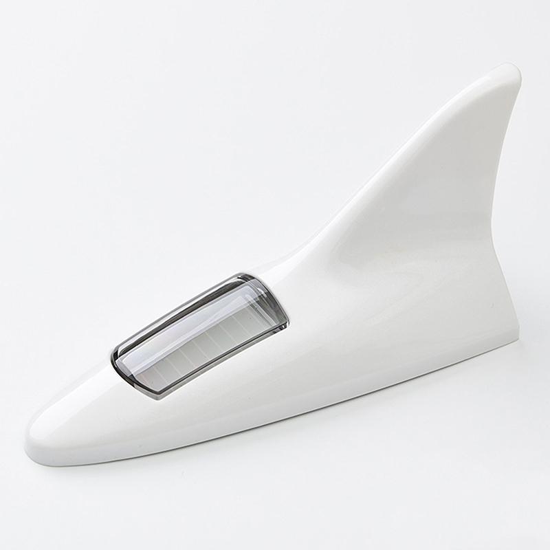 Universal LED Licht Auto Haifischflossenantenne Mit Solarenergie Autoradio Signalantennen Dachantennen Fahrsicherheitswarnleuchte