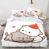 Premium Cartoon Peach Cat Duvet Cover Goma Cute Cats Duvet Cover Interesting Cat Queen King Size For Children Girls Bedroom Decorations