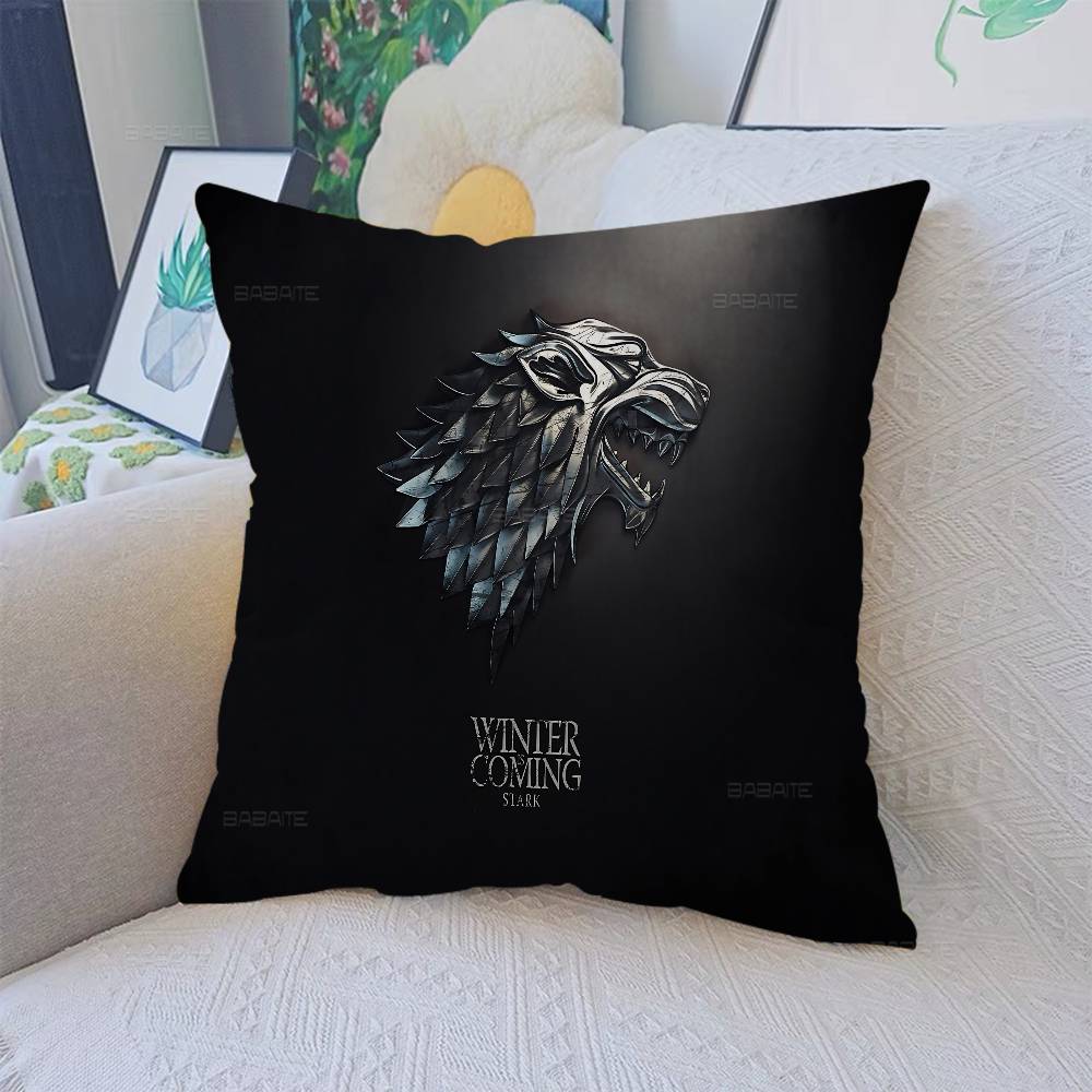 Funda de Almohada para Cojín Película G-Juego de Tronos Funda de Almohada Sala de Estar Sofá Decoración del Hogar Personalizada
