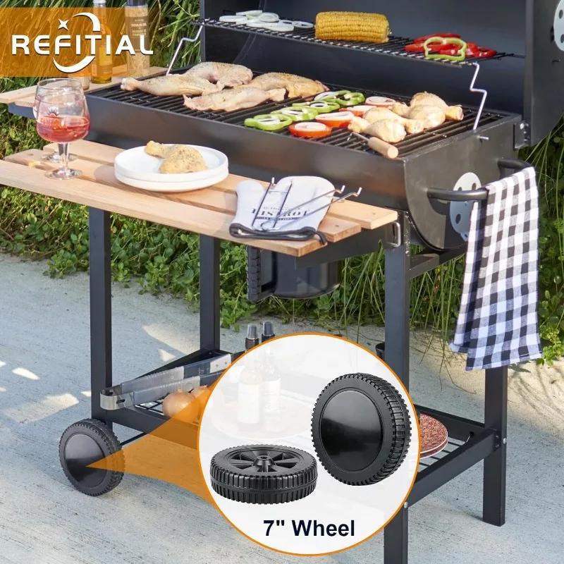 Grill Wheels Replacement Parts for Charbroil Various Models Other Brands Multi-functional Barbecue Grills Grills Accessories
