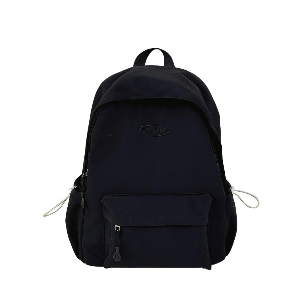 School bag 2025 new solid color ins wind backpack Korean version versatile high-value backpack simple large-capacity student school bag