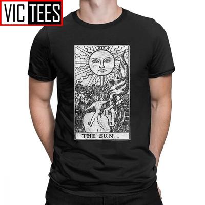 Slunce Tarotová karta Velká Arkána Věštění Okultní Unisex Tričko Novinka Trička Camiseta Trička 100 Prémiová bavlna Léto
