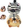 Tiger Plush Zebra Toy Cushion Pillow Stuffed Doll Animal Gift Kids Birthday Baby
